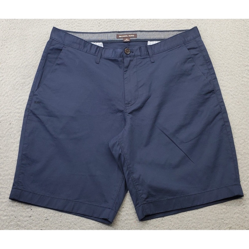 Michael Kors Golf Shorts Mens 32 Navy Flat Front Stretch Performance Resortwear